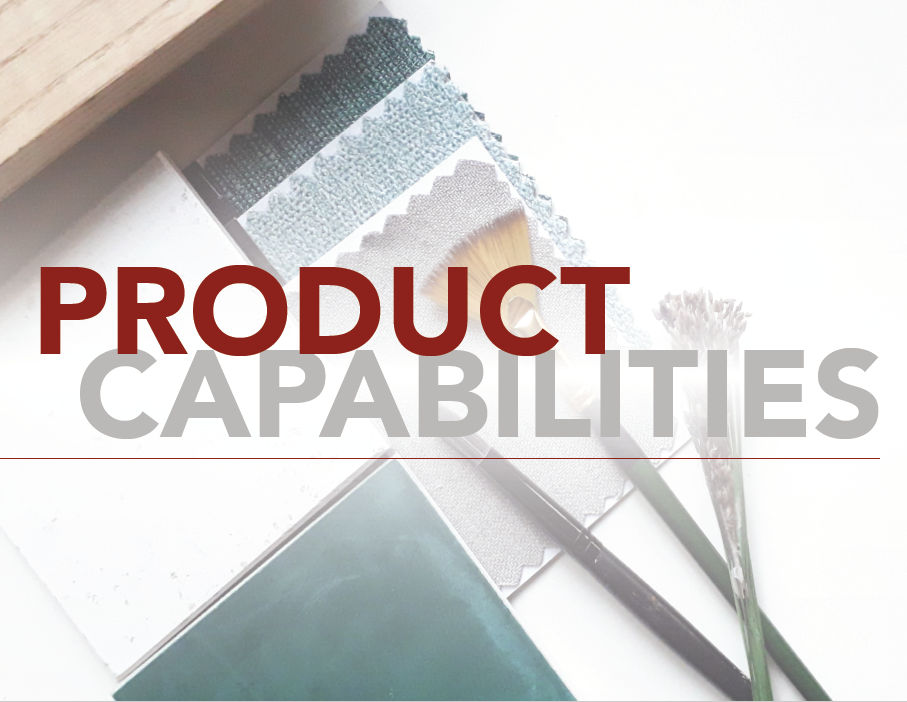 A picture of product capabilities with the words " product capabilities ".