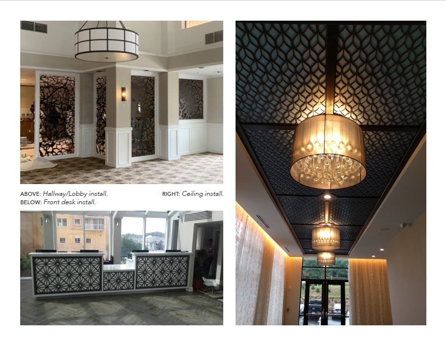 A collage of photos with different lighting fixtures.
