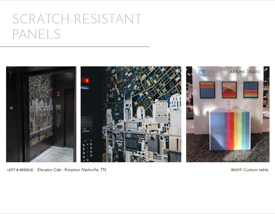 A series of photos showing different types of art.