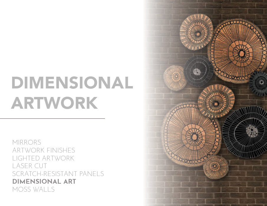 A brick wall with a bunch of different types of art on it